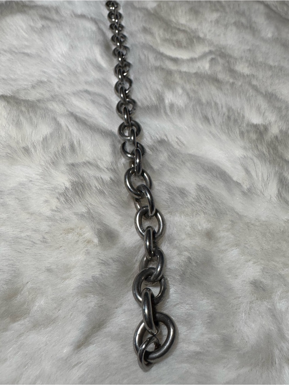 Sterling Silver-Tone Chunky Link Bracelet - Silver